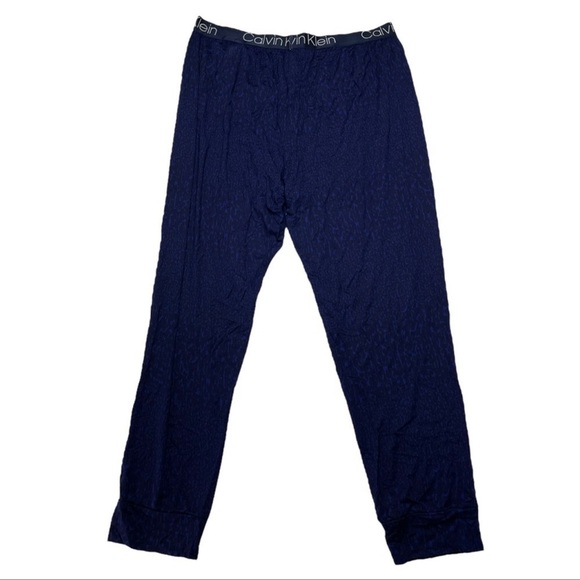 Calvin Klein Ultra Soft Abstract Blue Modal Lounge Jogger Mens Sleepwear XL - Picture 10 of 10